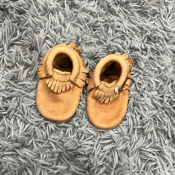 Freshly Picked Other - • Freshly Picked • Leather Brown Moccasin Baby Size 3 Fringe Detail